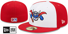 Drillers MILB MARVEL DEFENDERS White-Red Fitted Hat by New Era