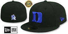 Duke NCAA TEAM-BASIC Black Fitted Hat by New Era