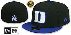 Duke NCAA TEAM-BASIC Black-Royal Fitted Hat by New Era