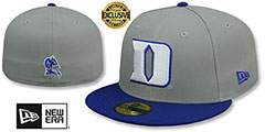 Duke NCAA TEAM-BASIC Grey-Royal Fitted Hat by New Era