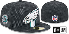 Eagles 2024 NFL SIDELINE Black Fitted Hat by New Era