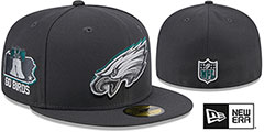 Eagles 2024 ONSTAGE NFL DRAFT Grey Fitted Hat by New Era