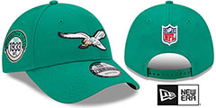 Eagles HISTORIC SIDELINE SNAPBACK Green Hat by New Era