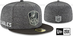 Eagles ROAD ONFIELD STADIUM Charcoal-Black Fitted Hat by New Era