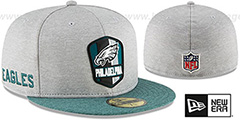 Eagles ROAD ONFIELD STADIUM Grey-Green Fitted Hat by New Era