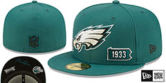 Eagles TRIPLE THREAT IDENTITY Green Fitted Hat by New Era