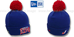 Expos COOP ARCHED-RIBBED Royal Knit Beanie Hat by New Era