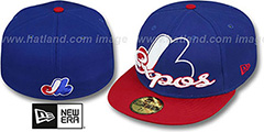 Expos COOP SCRIPT-PUNCH Royal-Red Fitted Hat by New Era