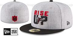 Falcons 2018 ONSTAGE Grey-Black Fitted Hat by New Era