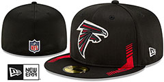 Falcons 2021 NFL SIDELINE HOME Black Fitted Hat by New Era