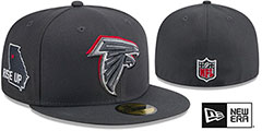 Falcons 2024 ONSTAGE NFL DRAFT Grey Fitted Hat by New Era