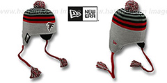 Falcons GREY STRIPETOP Knit Beanie Hat by New Era