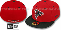 Falcons NFL 2T-TEAM-BASIC Red-Black Fitted Hat by New Era