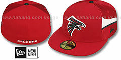 Falcons NFL JERSEY-STRIPE Red Fitted Hat by New Era