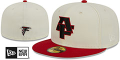 Falcons NFL LIGATURE White-Red Fitted Hat by New Era