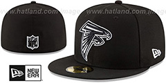 Falcons NFL TEAM-BASIC Black-White Fitted Hat by New Era