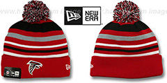 Falcons STRIPEOUT Knit Beanie Hat by New Era