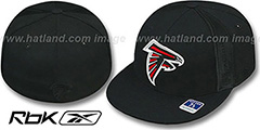 Falcons VERTICAL DAZZLE Black Fitted Hat by Reebok