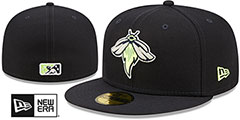 Fireflies MILB ONFIELD HOME Navy Fitted Hat by New Era