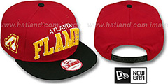 Flames CHENILLE-ARCH SNAPBACK Red-Black Hat by New Era