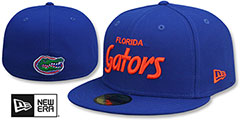 Florida NCAA TEAM-SCRIPT Royal Fitted Hat by New Era