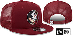 Florida State TEAM-BASIC TRUCKER SNAPBACK Burgundy Hat by New Era