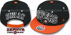 Flyers 2T BLOCKBUSTER SNAPBACK Black-Orange Hat by Zephyr