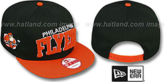 Flyers CHENILLE-ARCH SNAPBACK Black-Orange Hat by New Era