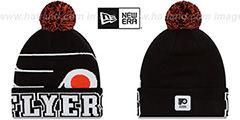 Flyers COLOSSAL-TEAM Black Knit Beanie Hat by New Era