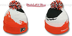 Flyers PAINTBRUSH BEANIE by Mitchell and Ness