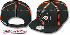 Flyers XL-LOGO SOUTACHE SNAPBACK Black Adjustable Hat by Mitchell and Ness