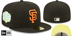 Giants 2012 WS CITRUS POP Black-Yellow Fitted Hat by New Era