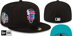 Giants 2012 WS POLAR LIGHTS Black-Teal Fitted Hat by New Era