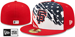 Giants 2022 JULY 4TH STARS N STRIPES Fitted Hat by New Era