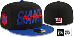 Giants 2022 NFL DRAFT Black-Royal Fitted Hat by New Era