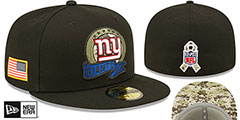 Giants 2022 SALUTE-TO-SERVICE Black Fitted Hat by New Era