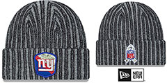 Giants 2023 SALUTE-TO-SERVICE Black -Grey Knit Beanie Hat by New Era