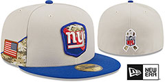 Giants 2023 SALUTE-TO-SERVICE Stone-Blue Fitted Hat by New Era