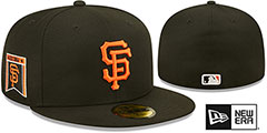 Giants BANNER SIDE-PATCH Black Fitted Hat by New Era