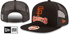 Giants HERITAGE FOAM FRONT TRUCKER SNAPBACK Black Hat by New Era