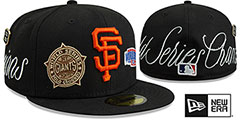 Giants HISTORIC CHAMPIONS Black Fitted Hat by New Era