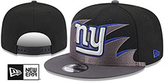 Giants NFL TIDAL WAVE SNAPBACK Black-Charcoal Hat by New Era