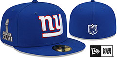 Giants SUPER BOWL XLVI SIDE-PATCH Royal Fitted Hat by New Era