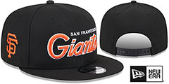 Giants TEAM-SCRIPT SNAPBACK Black Hat by New Era