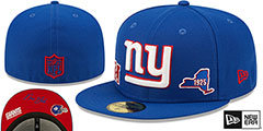 Giants TRIPLE THREAT IDENTITY Royal Fitted Hat by New Era