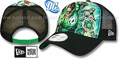 Green Lantern SPLASH FRONT TRUCKER Adjustable Hat by New Era