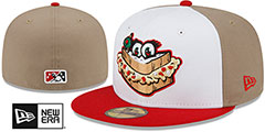 GreenJackets THEME NIGHT White-Tan-Red Fitted Hat by New Era