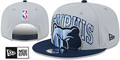 Grizzlies 2023 TIP OFF SNAPBACK Grey-Navy Hat by New Era