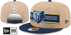 Grizzlies 2024 NBA DRAFT SNAPBACK Camel-Navy Hat by New Era