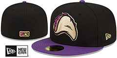 Grizzlies THEME NIGHT Black-Purple Fitted Hat by New Era